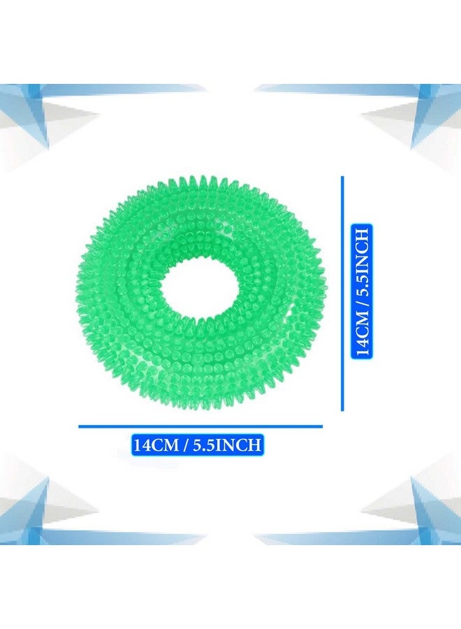 Non-Toxic Squeaky Chewing Ring Soft Stab Balls - Cleaning Teeth Balls Latex Dog Chewing Toys Rubber Fetch Ring Toy (Large)-Availale As Per Color - Image 2