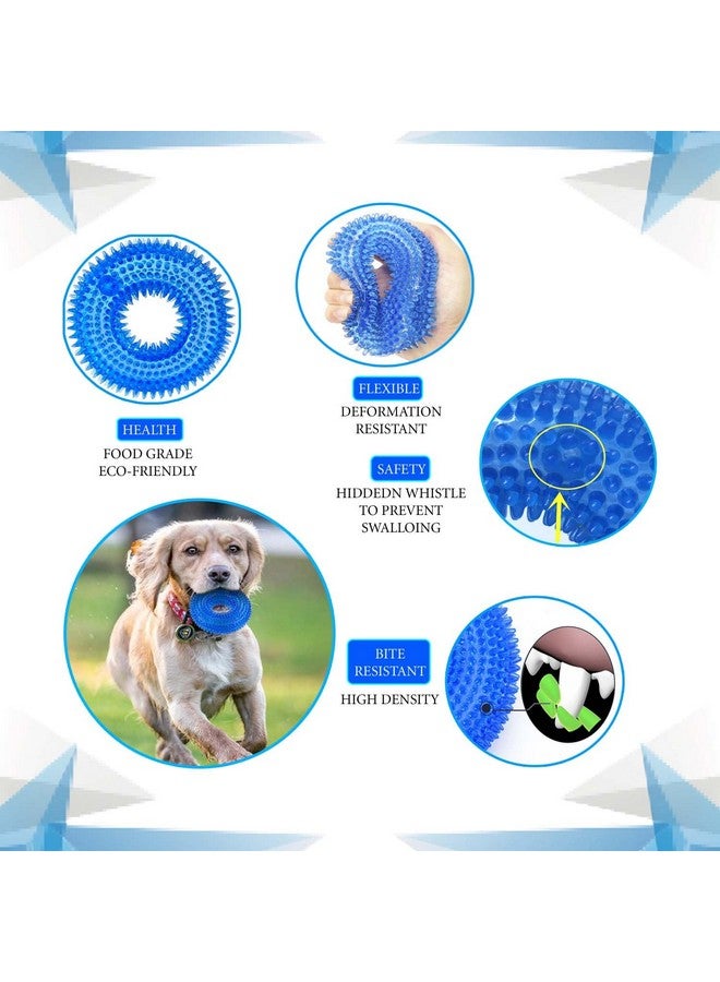 Non-Toxic Squeaky Chewing Ring Soft Stab Balls - Cleaning Teeth Balls Latex Dog Chewing Toys Rubber Fetch Ring Toy (Large)-Availale As Per Color - Image 5
