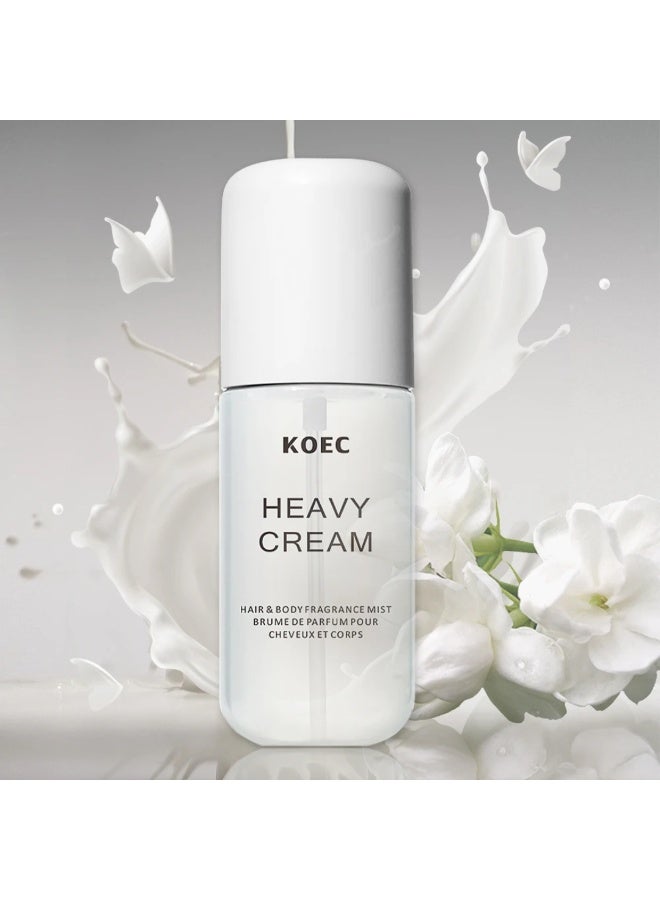 KOEC 50ml Heavy Cream Body and Hair Fragrance Mist Body Mist Spray Travel Size Long Lasting Perfume Haircare Refreshing Moisturizing Hydrating Soft Hair Care Spray - Image 3
