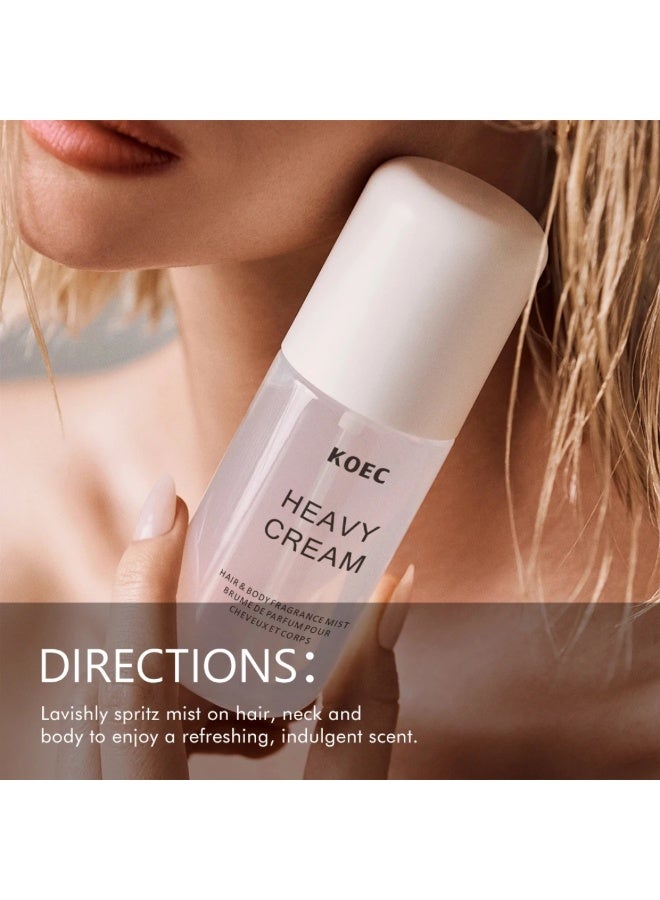 KOEC 50ml Heavy Cream Body and Hair Fragrance Mist Body Mist Spray Travel Size Long Lasting Perfume Haircare Refreshing Moisturizing Hydrating Soft Hair Care Spray - Image 4