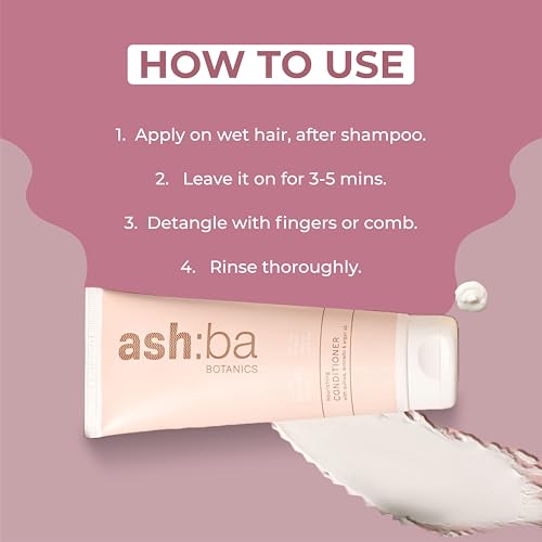 Ashba Botanics Nourishing Conditioner For Curly&Frizzy Hair|Deep Conditioning&Hydration For Wavy&Dry Hair|With Shea Butter,Argan&Green Tea|Natural-Silicone&Paraben Free-50 Ml,(1 count) - Image 5