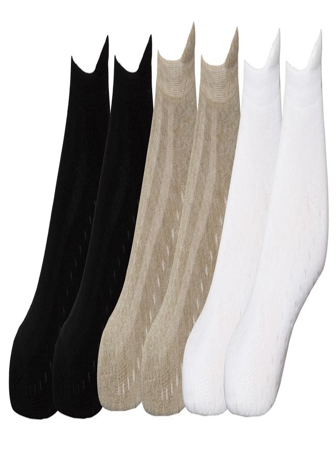 WILSON Men's 6 Pack Low Cut Golf Socks, White/Black/Khaki