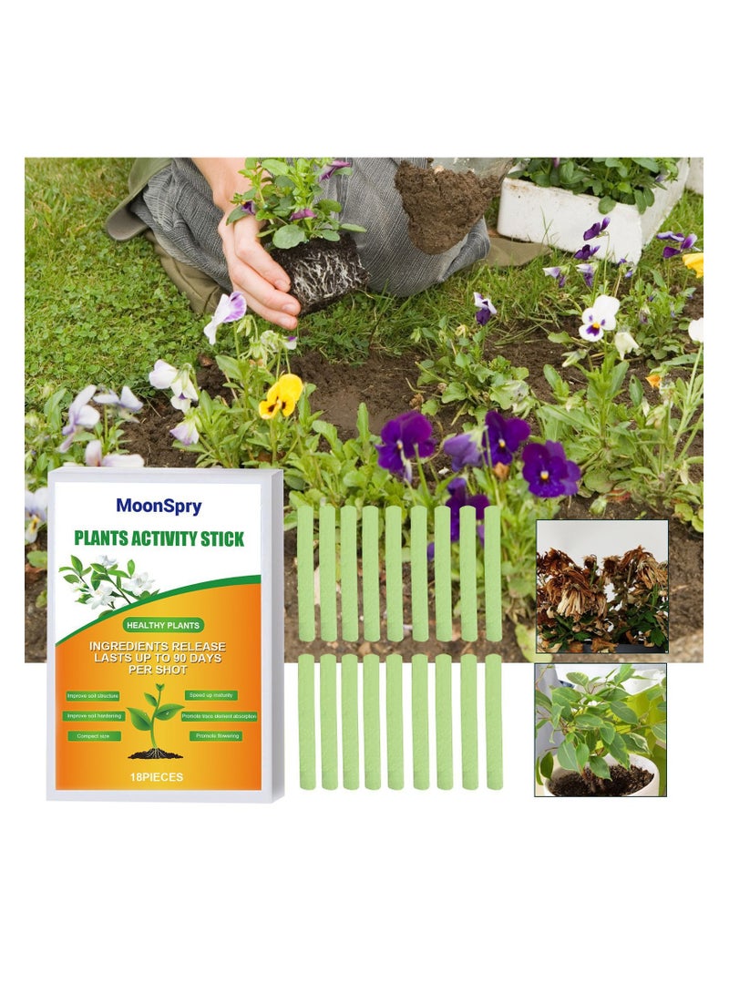 SYOSI أعمدة سماد نباتي بطيء الإطلاق، غذاء نباتات داخلية وخارجية للنباتات المنزلية، الأوركيد، النباتات في الأص pots، الخضروات، والزهور، سبايك غنية بالمغذيات للنمو - Image 2