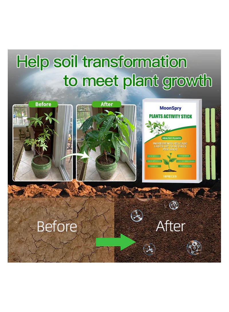 SYOSI أعمدة سماد نباتي بطيء الإطلاق، غذاء نباتات داخلية وخارجية للنباتات المنزلية، الأوركيد، النباتات في الأص pots، الخضروات، والزهور، سبايك غنية بالمغذيات للنمو - Image 4