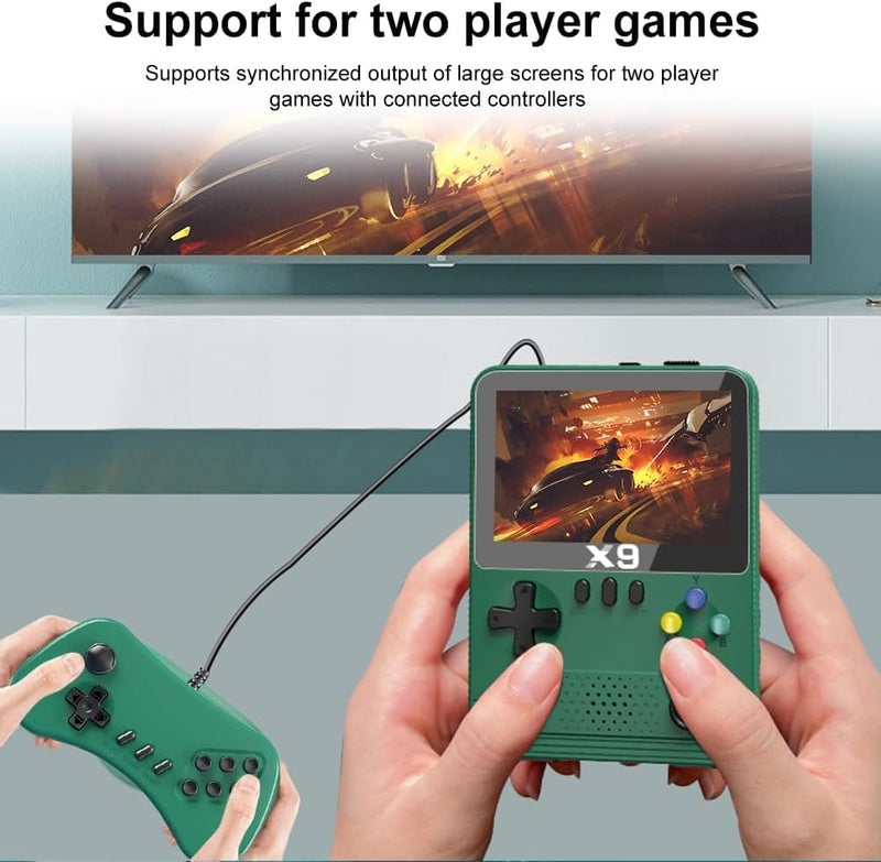 Derovan X9 3.5″ Retro Mini Handheld Game Console – 64 GB Storage, 15,000 Built-In Games, 3D Joystick, TV-Out, Perfect Children’s Gift - Image 4
