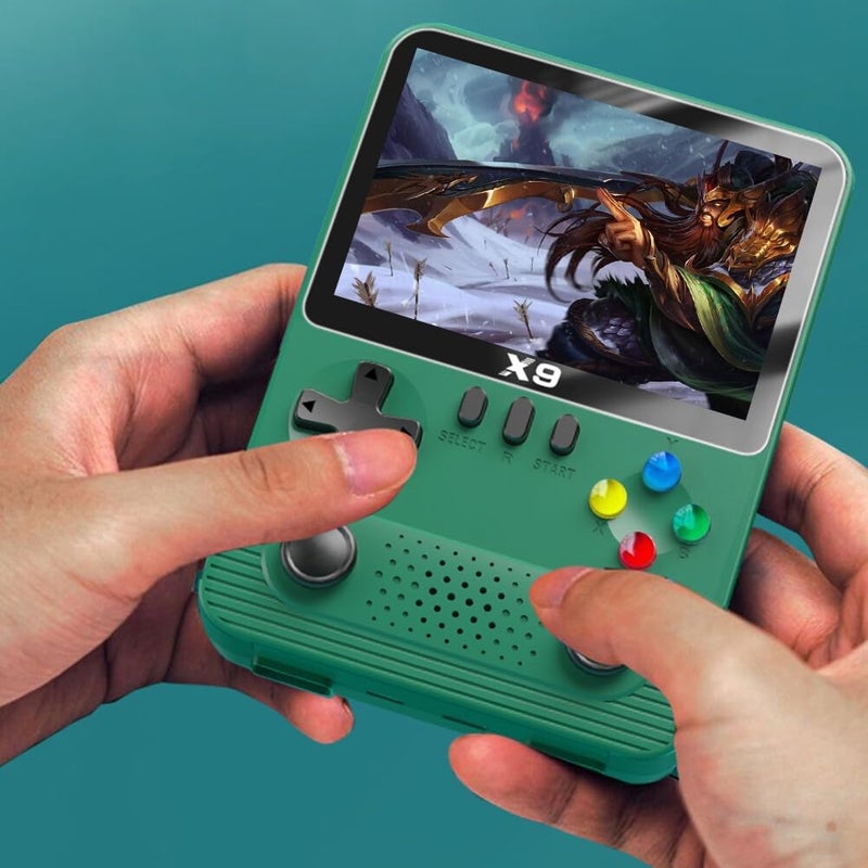 Derovan X9 3.5″ Retro Mini Handheld Game Console – 64 GB Storage, 15,000 Built-In Games, 3D Joystick, TV-Out, Perfect Children’s Gift - Image 2