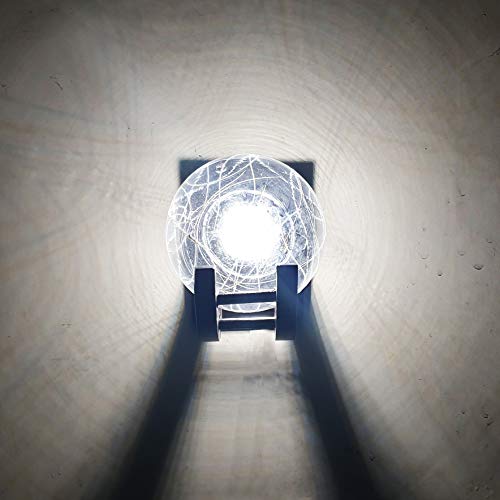 GreyWings Wooden Fixture Glass Globe Shape Doom Wall Lamp Light, Bulb Not Included, (Brown and Transparent Lining) - Image 4
