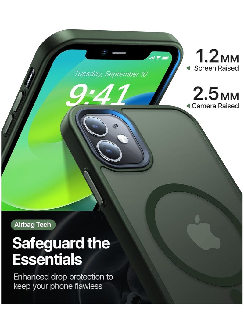 Denx Magnetic Case for iPhone 11 [Shockproof & Slim] Matte Hard Back Cover with high-Grade Protection | Dark Green - Image 4