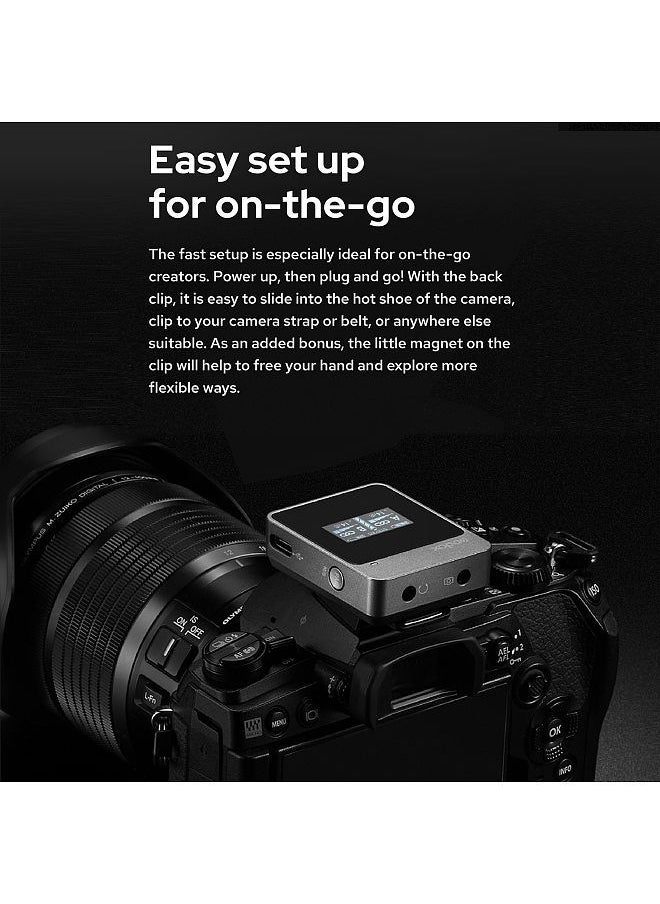 Godox - نظام الميكروفون اللاسلكي Godox MoveLink M1 2.4G (1 جهاز إرسال + 1 جهاز استقبال) نطاق فعال 50 متر بطارية مدمجة - Image 1