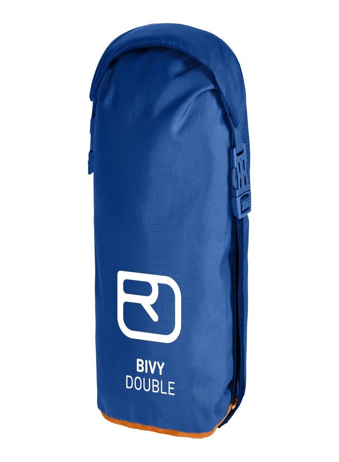 Ortovox حقيبة نوم طوارئ Ortovox Bivy Double، برتقالية اللون، مقاومة للرياح، تتسع لشخصين، مزودة بطبقة من البولي يوريثان وطبعة إنقاذ، مناسبة للرحلات الجبلية والبقاء على قيد الحياة. - Image 1