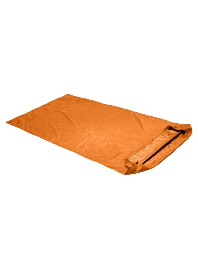 Ortovox حقيبة نوم طوارئ Ortovox Bivy Double، برتقالية اللون، مقاومة للرياح، تتسع لشخصين، مزودة بطبقة من البولي يوريثان وطبعة إنقاذ، مناسبة للرحلات الجبلية والبقاء على قيد الحياة. - Image 2