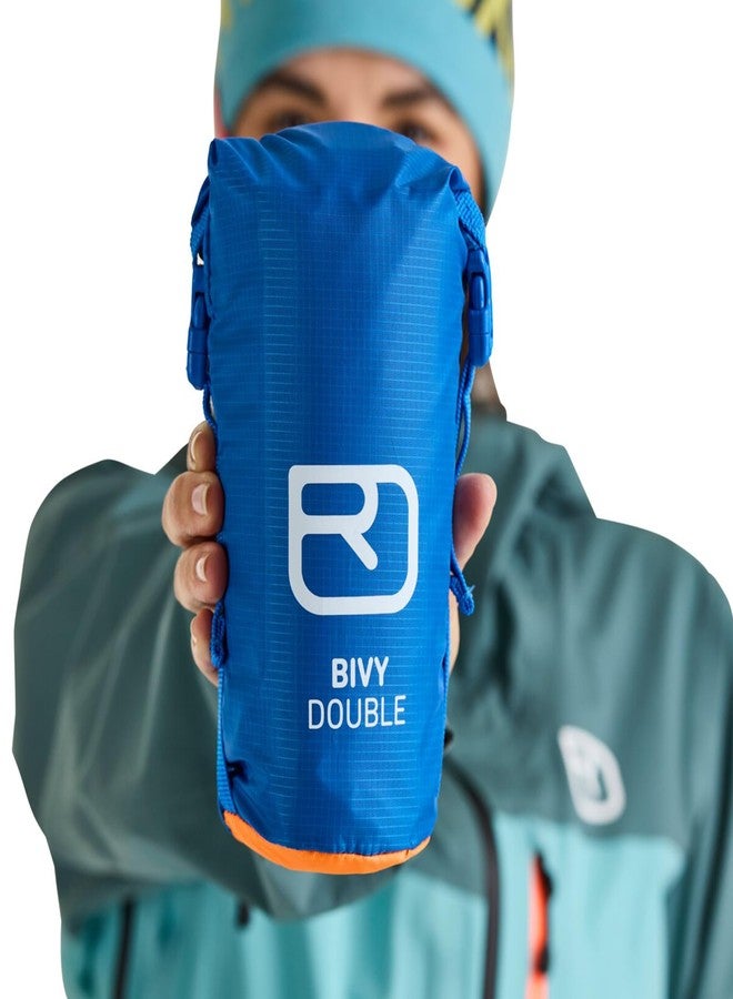 Ortovox حقيبة نوم طوارئ Ortovox Bivy Double، برتقالية اللون، مقاومة للرياح، تتسع لشخصين، مزودة بطبقة من البولي يوريثان وطبعة إنقاذ، مناسبة للرحلات الجبلية والبقاء على قيد الحياة. - Image 3