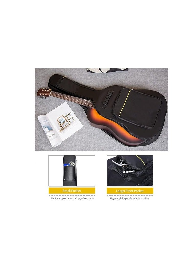 Megarya Guitar Bag, 1 Pack/ 2 Pack 38 40 41 inch Guitar Gig Bag, Electric Guitar Case, Waterproof Oxford Electric Guitar Gig Bag, Two Pockets, for Acoustic Classical Guitar, Ukulele, Bass  - Image 3