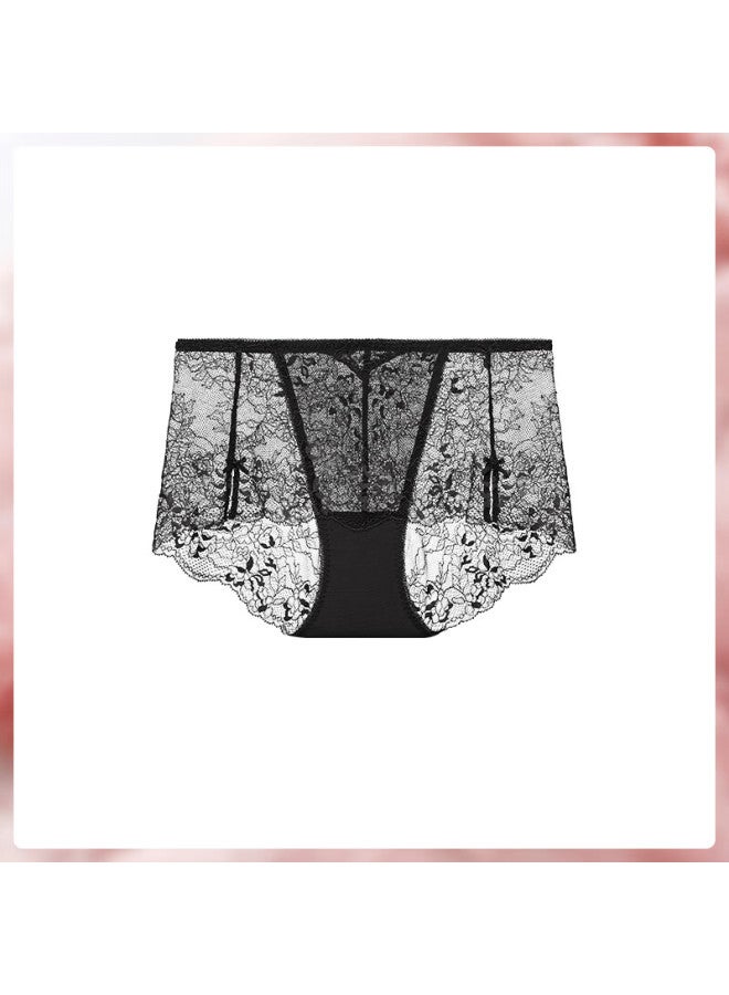 Manifen Monet Garden Lace Panties Women's Lace Underwear Mid-low Waist 7a Antibacterial Cotton Crotch Breathable Shorts