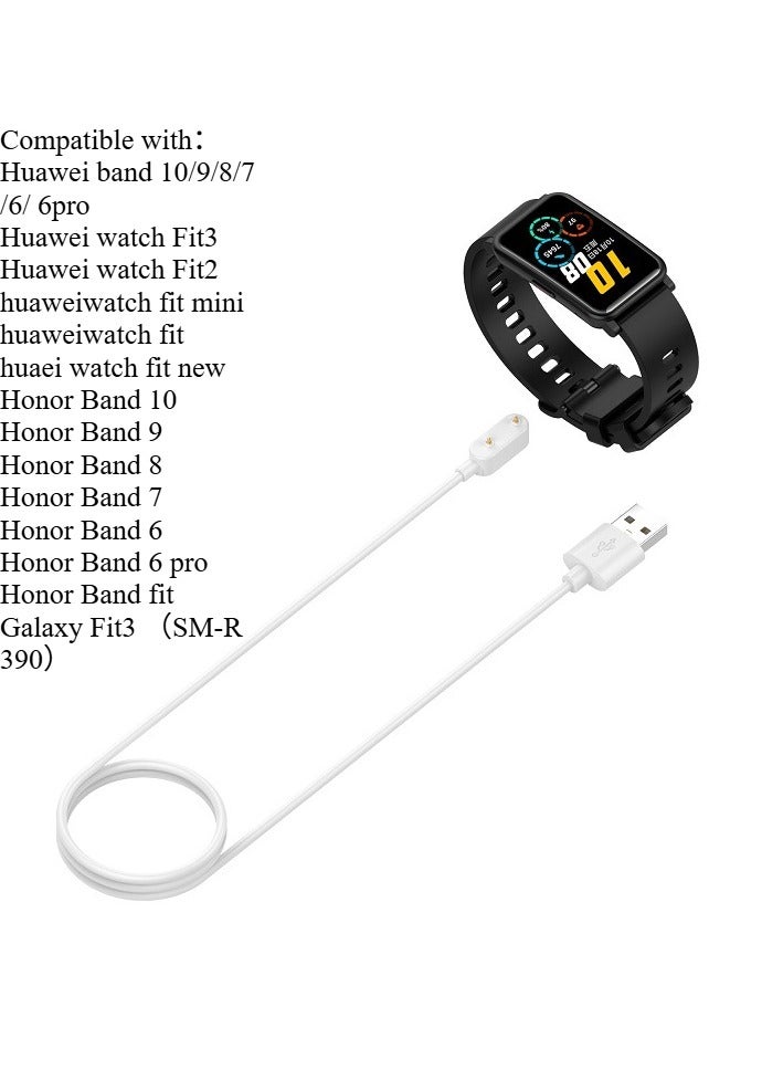 keloray Charger Compatible with Huawei Watch Fit 3/2/Fit/Mini/New, Huawei Band 10/9/8/7/6/6 Pro, Honor Band 9/7/6 - Magnetic Charging Dock with 100 cm USB Charging Cable - Image 2