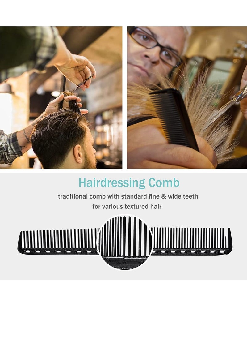 Y&D Carbon Fiber Hair Combs Set, General Styling Grooming Comb, Anti Static Heat Resistant Hairdressing Comb 6 pack, Fine and Wide Tooth Barber Rat Tail  - Image 2