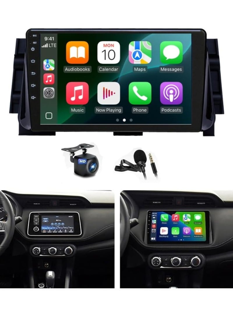 Vierex Android Car Stereo Screen For Nissan Kicks 2017-2020 With Apple Carplay Android Auto Wireless 8GB RAM 128GB ROM WiFi DSP Radio Bluetooth HD Camera Included Fast Interface Octa-Core Processor  - Image 1