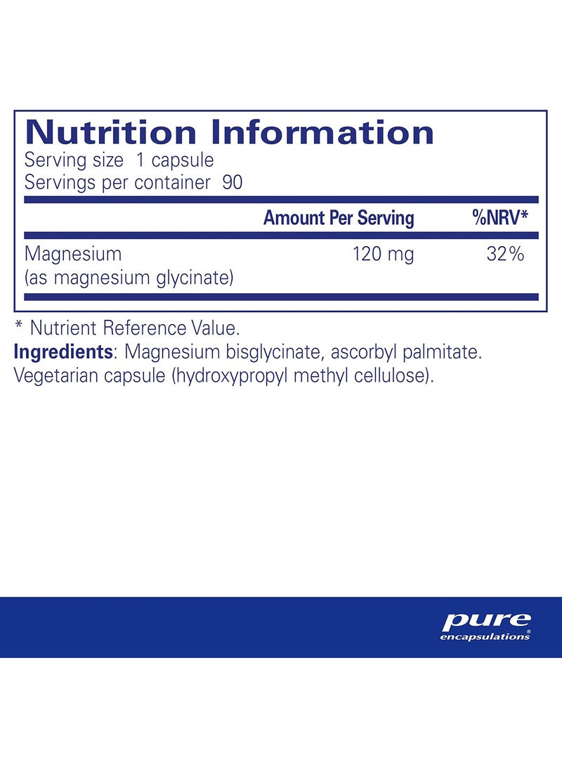 جليسينات المغنيسيوم 120 ملجم - 90 كبسولة - Image 2