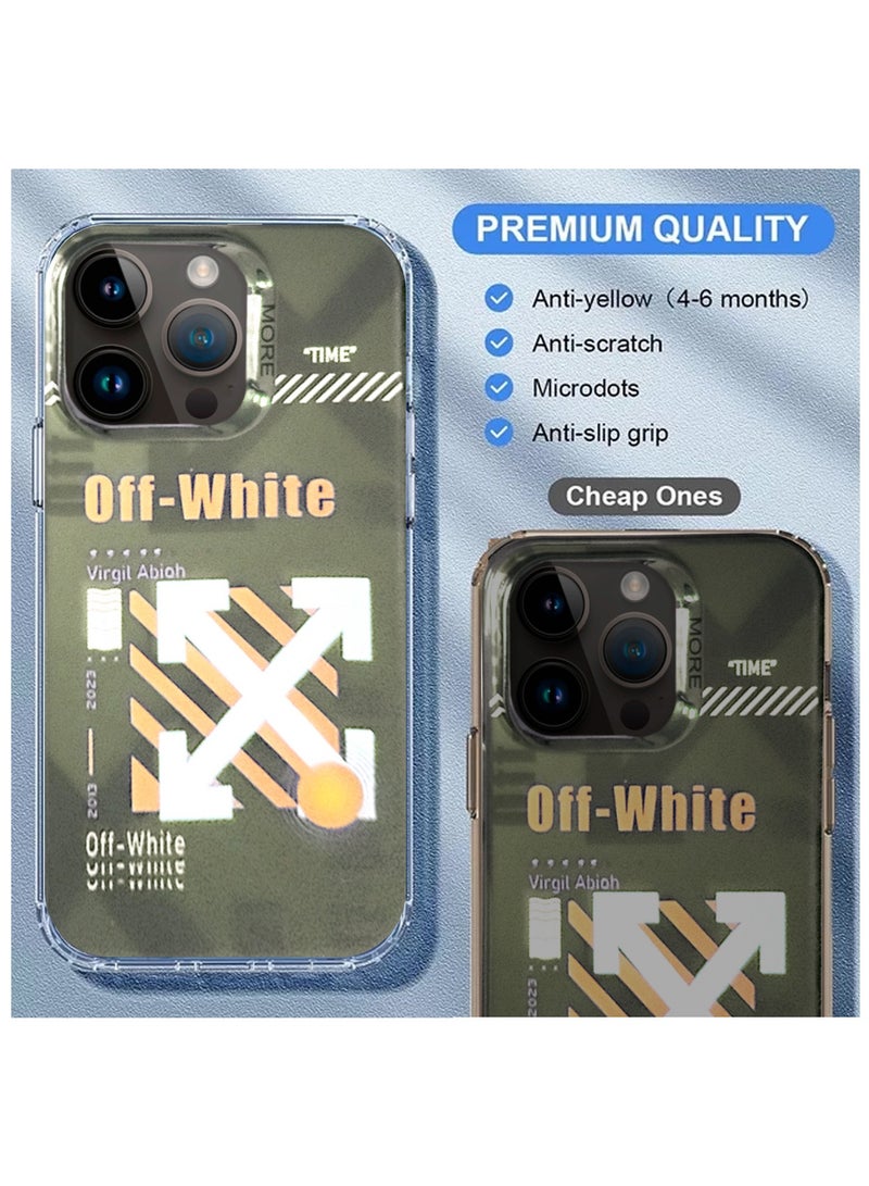 Wtech More Series Colorful Design Protective Case Cover For Apple iPhone 13 Pro 2021 Off White/Olive - Image 3