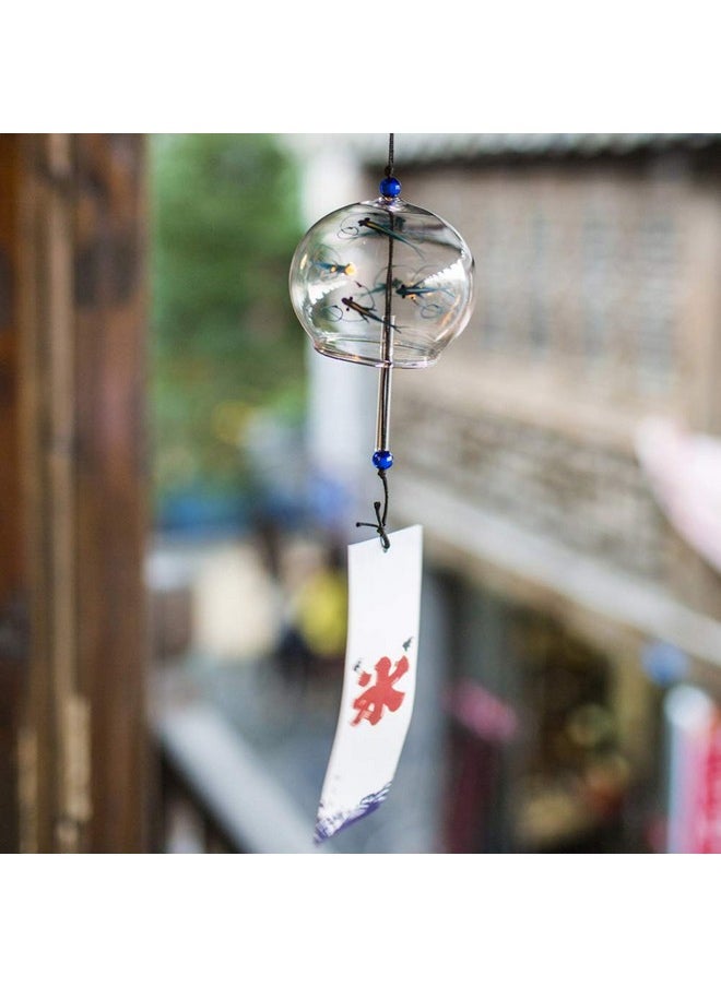 EliteShine - EliteShine Japanese Wind Bell Wind Chimes Handmade Glass Furin-Bluefish - Image 1