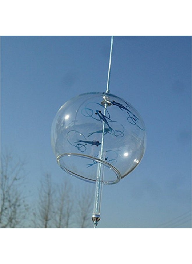 EliteShine - EliteShine Japanese Wind Bell Wind Chimes Handmade Glass Furin-Bluefish - Image 1