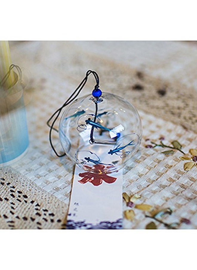 EliteShine - EliteShine Japanese Wind Bell Wind Chimes Handmade Glass Furin-Bluefish - Image 1