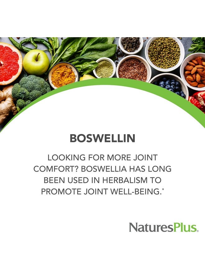 Natures Plus Herbal Actives Boswellin - 300 mg, 65% Boswellic Acids, 60 Vegan Capsules -Gluten-Free - 60 Servings - Image 2