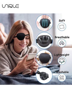 Unique Eye Patch - Adjustable Eye Patch - Amblyopia Lazy Eye Patch - Can be Used in the Left or Right Eye (black)  - Image 5