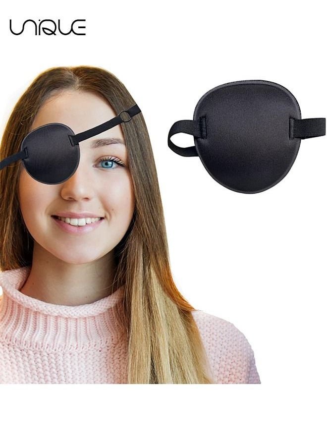 Unique - Eye Patch - Adjustable Eye Patch - Amblyopia Lazy Eye Patch - Can be Used in the Left or Right Eye (black) - Image 1