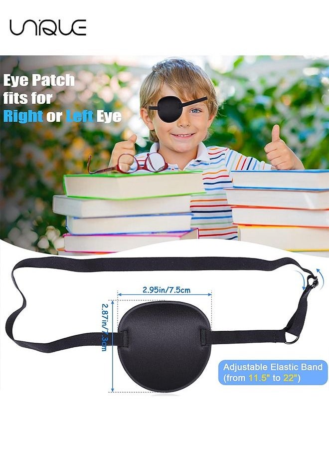 Unique - Eye Patch - Adjustable Eye Patch - Amblyopia Lazy Eye Patch - Can be Used in the Left or Right Eye (black) - Image 1