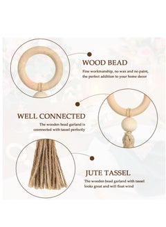 Excefore Fall Napkin Rings Set of 6 Farmhouse Napkin Ring Holders with Tassels Handmade Rustic Napkin Holder Rings with Eco-Friendly Jute Twine for Wedding Dinner Party Daily Use and Home Decor  - Image 4