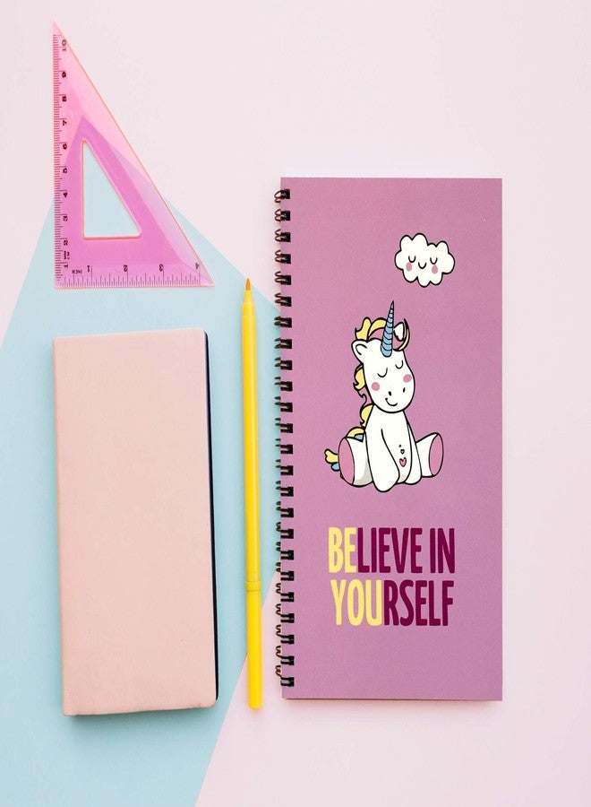 Macro Believe in Yourself Unruled Spiral Notebook - Image 1
