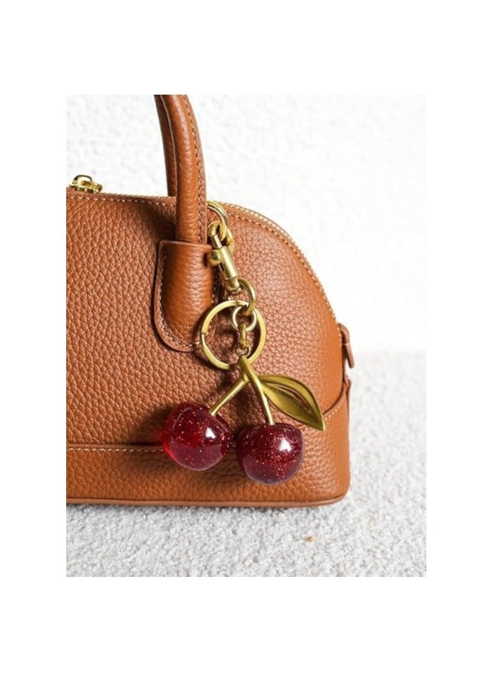 Cherries, Key Cherries, Cherry Keychain, Cherry Bag Charm, Cherry Keychain, Keychains for Women, Keychains, Accessory, Small, Stainless Steel - Image 3