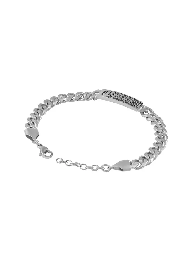 POLICE Chainmale Silver Frame Chain Bracelet for Men