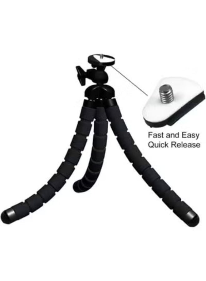Flexible Mini Tripod 10" with Remote – Phone Holder & Action Camera Adapter – Small Tripod Stand for Video, Vlogging & Photography - Image 2