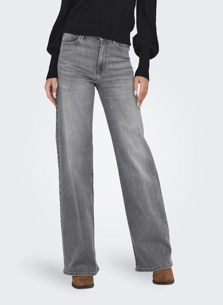 ONLY Casual High Waisted Wide Leg Jeans - Image 1