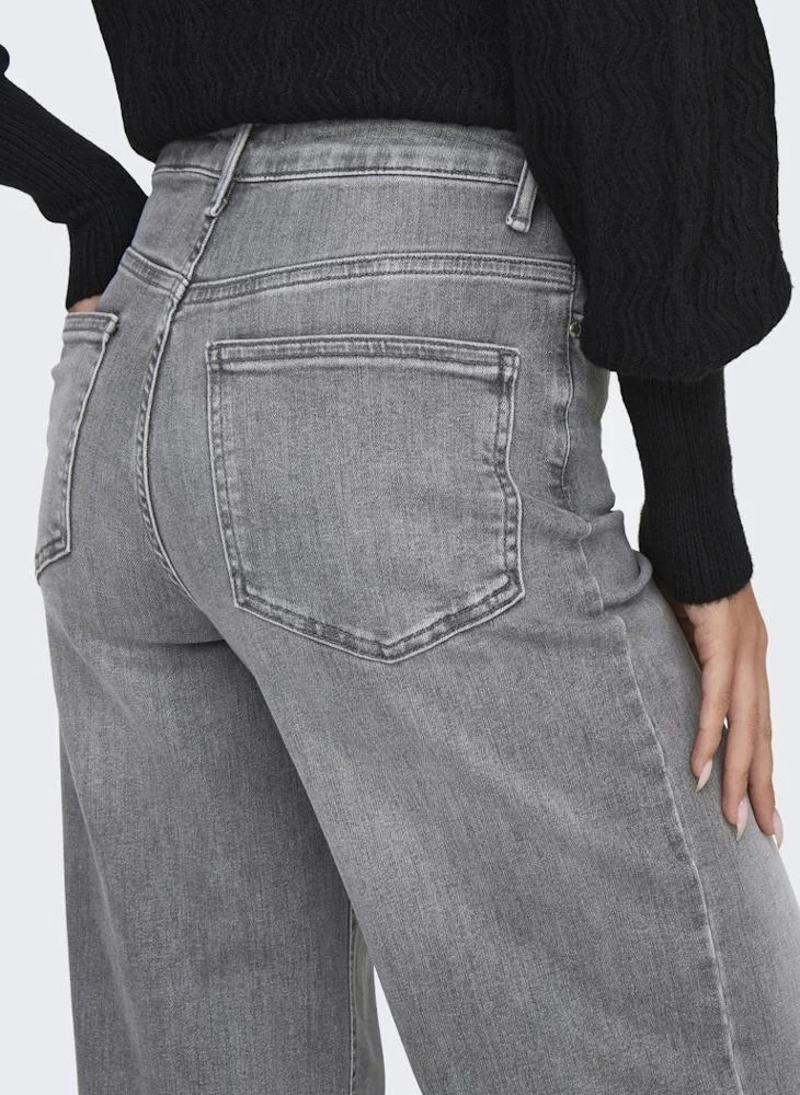 Only  Casual High Waisted Wide Leg Jeans for Women | Best Price UAE