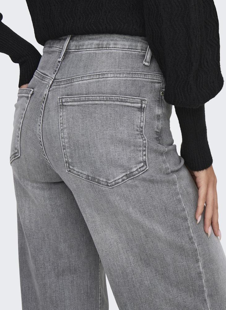 ONLY Casual High Waisted Wide Leg Jeans - Image 4
