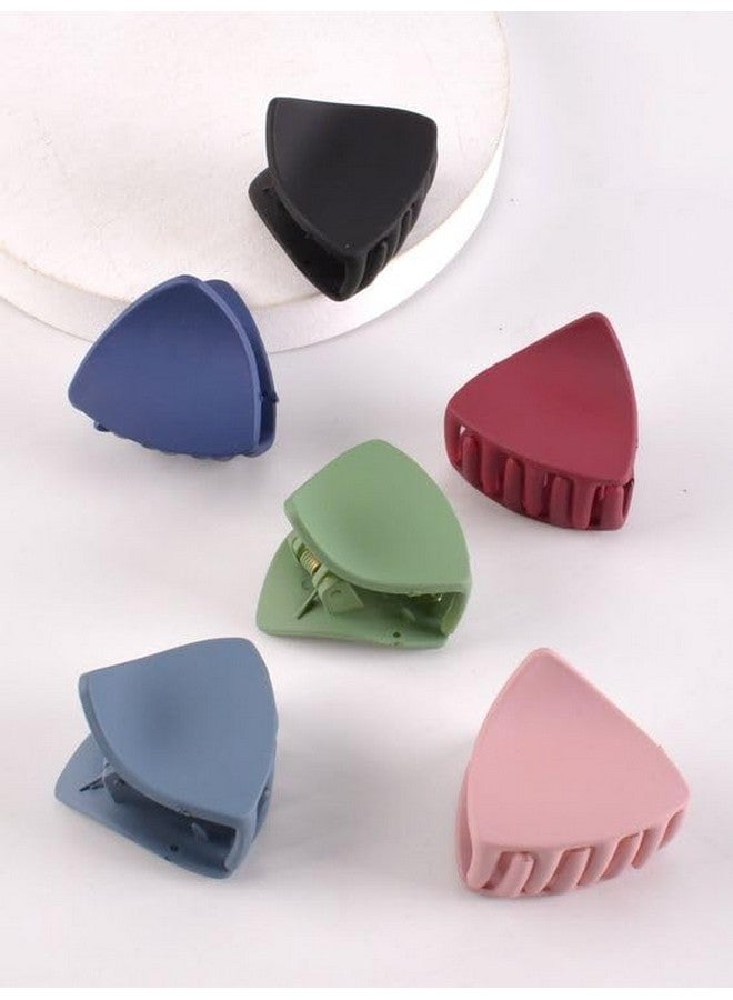 Plenteous Hair Claw Clips, Non slip Hair Clip, 1.8" Small Hair Clips，Strong frosted hair clips women, 3 pc of hair claws in different colors，Simple, elegant and durable - Multi Color. - Image 1