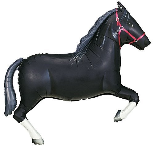 Betallic Burton & Burton Betallic Black Horse Shaped Jumbo Foil Balloon - Image 2