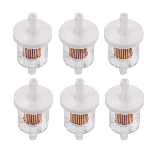AloneGoer 6pcs 49019-0027 for 40 Micron 1/4 Inline Fuel Filter Compatible with Kawasaki FX481V FX541V FX600V FX651V FX691V FX730V FX751V FX801V FX850V FX921V FX1000V 49019-0014 49019-7001 - Image 1