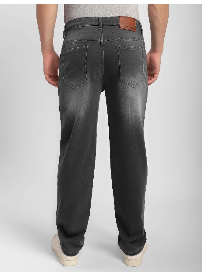 بيونغ Grey Whisker Regular Fit Jeans for men