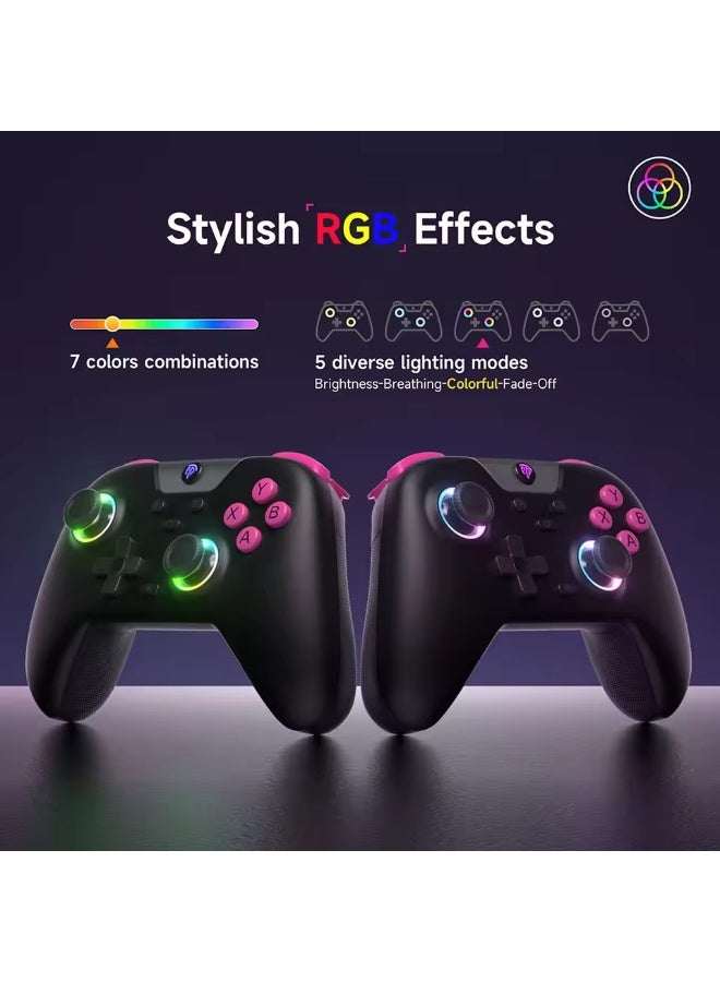 EasySMX X05 Wireless Gamepad Bluetooth Gaming Controller Compatible with PC/Phone/Switch/ Steam Gamer, RGB Light, Hall Effect - Image 2
