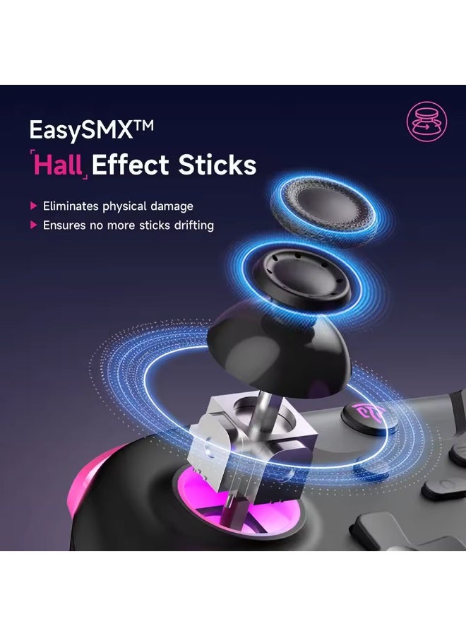 EasySMX X05 Wireless Gamepad Bluetooth Gaming Controller Compatible with PC/Phone/Switch/ Steam Gamer, RGB Light, Hall Effect - Image 5