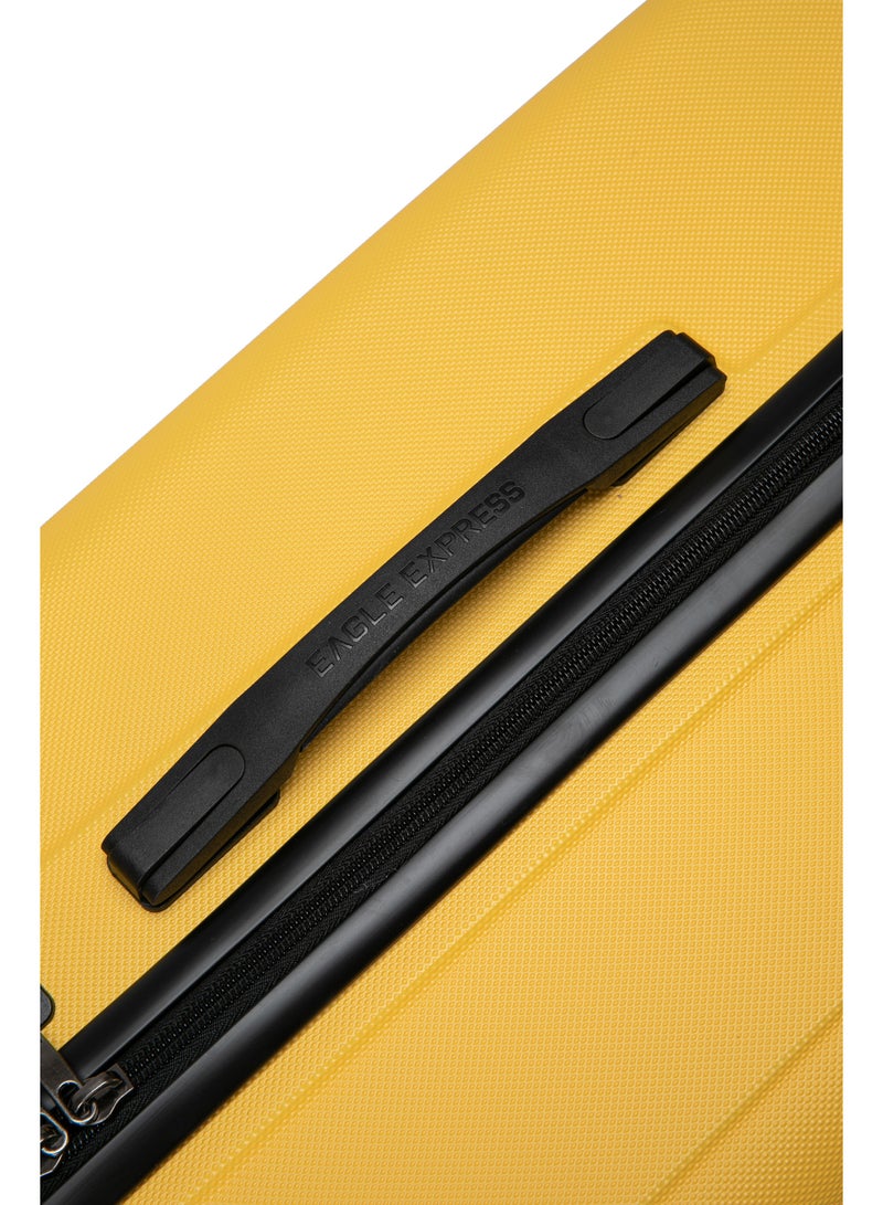 Eagle Express Patron ABS Hard-Shell Trolley Luggage Set – 3 Pieces (20/24/28 Inch), Dark Yellow - Image 3