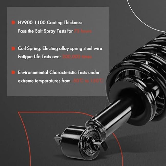 A-Premium Front Pair 2 Complete Strut And Coil Spring Assembly Compatible With Chevrolet Tahoe 20152020  Gmc Yukon 20152020 Rwd Except Electronic Suspension Driver And Passenger Side - Image 5