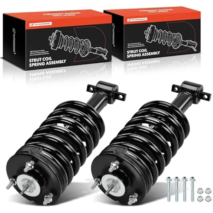 A-Premium Front Pair 2 Complete Strut And Coil Spring Assembly Compatible With Chevrolet Tahoe 20152020  Gmc Yukon 20152020 Rwd Except Electronic Suspension Driver And Passenger Side - Image 1