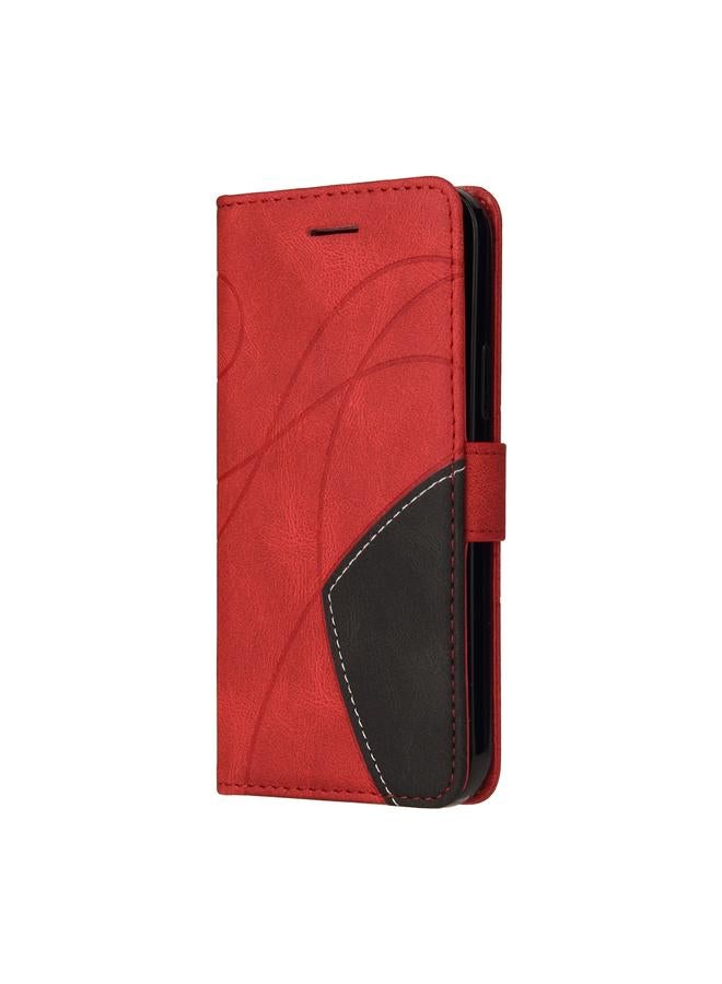 اس-توب جراب لهاتف OPPO Reno5 Pro+ 5G / Find X3 Neo جراب جلدي PU ثنائي اللون مع حامل وفتحات للبطاقات ومحفظة - Image 2