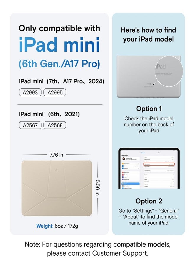 موفت جراب MOFT Dynamic Folio لجهاز iPad Mini 7 (A17 Pro 2024)/Mini 6 2021، مقاس 8.3 بوصة، جراب رفيع مزود بحامل مغناطيسي مع أكثر من 20 زاوية عرض، خاصية التشغيل/الإيقاف التلقائي، فائق النحافة، أسود فاحم - Image 2