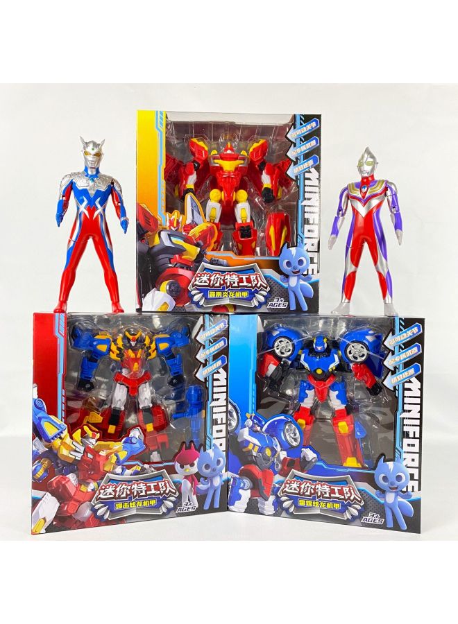 لعبة التحول المقاتل النمل بوي الصغيرة الخاصة بالقوة الخاصة نموذج ميكا موبايل روبوت - اللون: ثلاثة في واحد سوبر دراجون كينج ميكا - Image 3